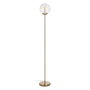 BigBuy Home Lampadaire Doré Métal et Verre 60 W