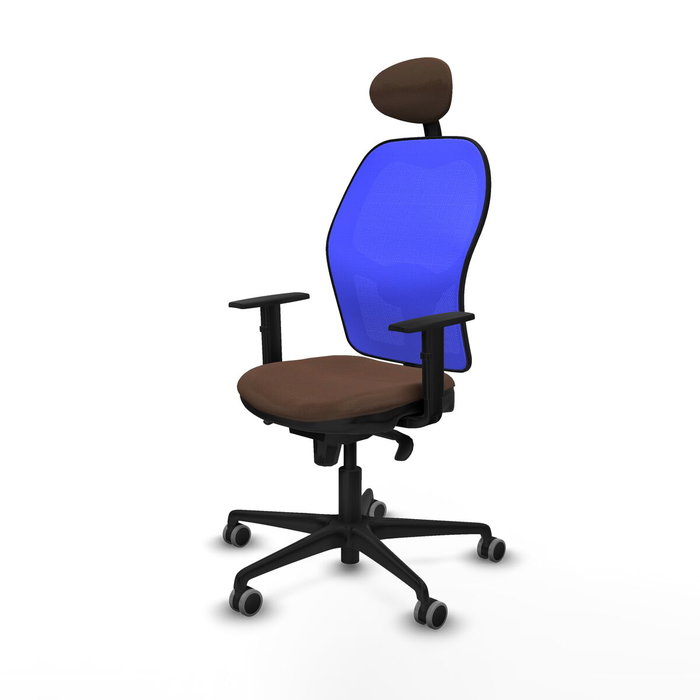 Piqueras y Crespo Chaise de Bureau Jorquera 1D036G1 Bleu et Brun foncé