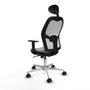 Piqueras y Crespo Chaise de Bureau avec Appui-tête Jorquera 1D086N1 Gris