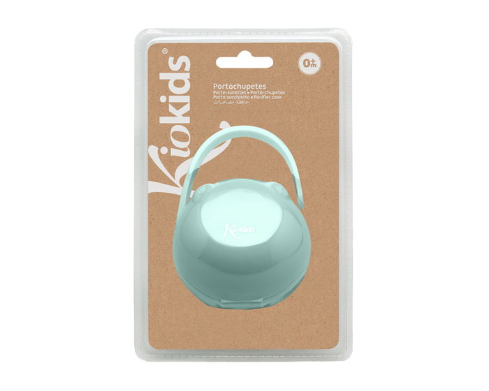 KioKids Porte-sucette avec crochet - Sage - Pour bébé à partir de 0 mois - Capacité 1 pièce - Lavable au lave-vaisselle