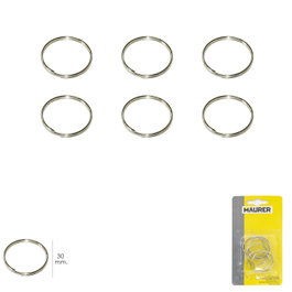 MAURER Anneau porte-clés Ø 30 mm (Blister de 6 pièces)