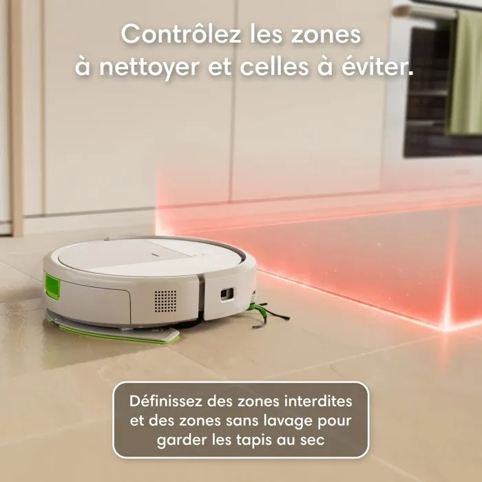 iRobot Roomba 115 Combo - Robot aspirateur laveur - 15 000 Pa - Navigation LiDAR - Blanc iRobot Roomba 115 Combo - Robot aspirateur laveur - 15 000 Pa - Navigation LiDAR - Blanc