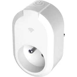 Link2Home - Prise connectée intelligente Wi-Fi 16A 3680W Blanc - Contrôle à distance via smartphone, Google Home, Alexa, Tuya, programmation, suivi énergétique