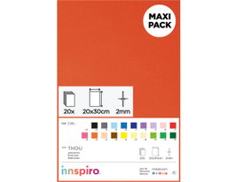 Innspiro Goma EVA orange, 20 feuilles de 20x30 cm x 2 mm
