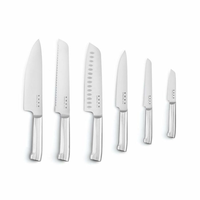 Ensemble de couteaux de cuisine et support Smeg KBSF02CR Crème