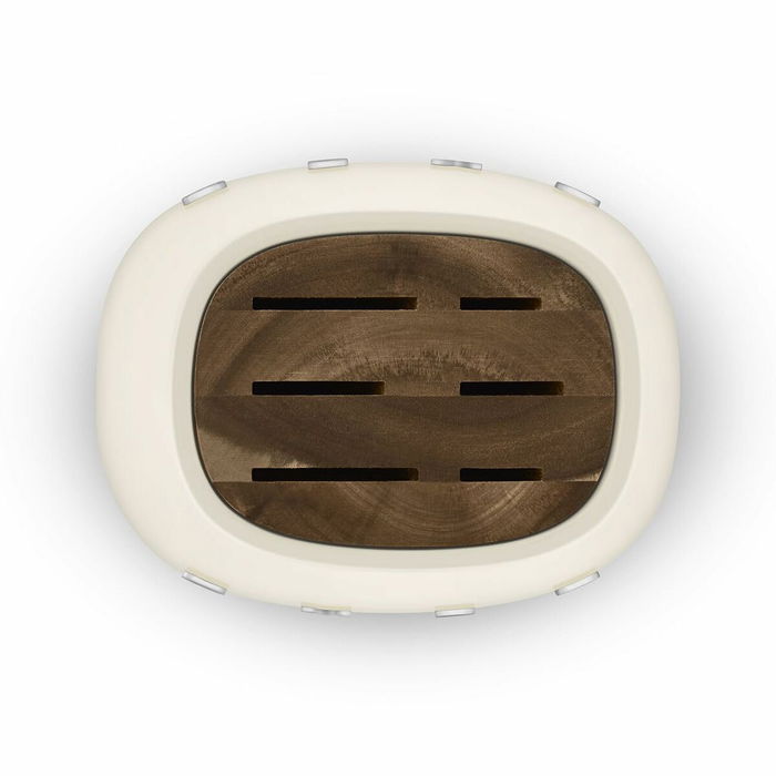 Ensemble de couteaux de cuisine et support Smeg KBSF02CR Crème