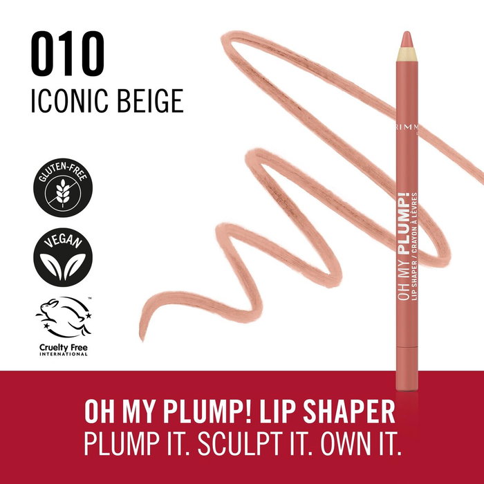 Rimmel London Oh My Plump! Lip Shaper - 010-Iconic Beige