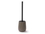 Berilo Porte-balai rayé bombé gris 10.5x40.5x10.5 cm plastique polirésine TPR acier inoxydable (Set de 6)