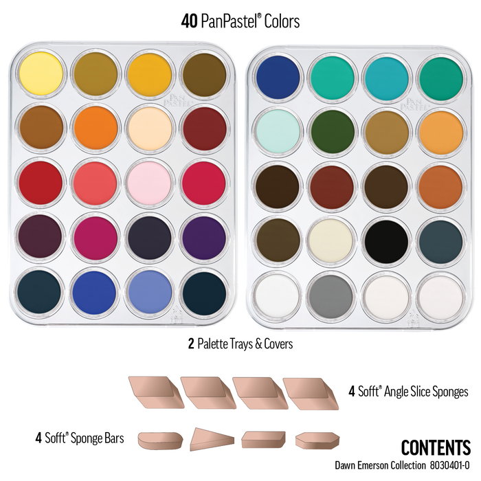 Panpastel 40 - Collection Dawn Emerson avec outils Sofft et palette Tr
