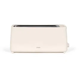 Livoo DOD168C Grille-pain fente longue blanc cassé
