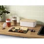 Bodum 11555-913 BISTRO Boîte à pain Grand modèle Couvercle bambou Blanc 24 x 37 x H 14 cm