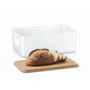 Bodum 11555-913 BISTRO Boîte à pain Grand modèle Couvercle bambou Blanc 24 x 37 x H 14 cm