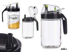 Vivalto Huilier diffuseur en verre 660ml noir avec aérateur 12x18x87 cm (Set de 10)