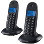 Motorola Duo C1002 Téléphone DECT Gris - 2 combinés, Répertoire 50 contacts, Identification d'appelant