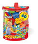 Molto - Sac de blocs de construction 60 pièces - En plastique - Jeu éducatif - Langue boîte/instructions: Espagnol, Anglais