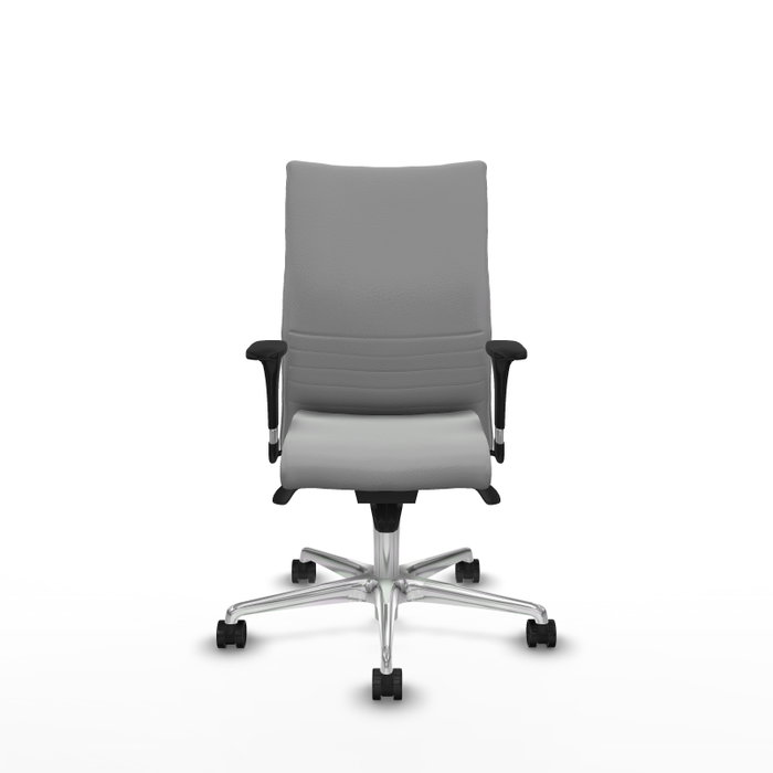 Piqueras Y Crespo Silla Albacete Confidente en Similicuir Gris Clair avec Mécanisme Synchrone Piqueras Y Crespo Silla Albacete Confidente en Similicuir Gris Clair avec Mécanisme Synchrone