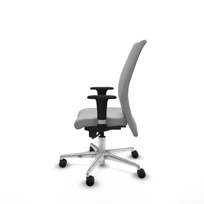 Piqueras Y Crespo Silla Albacete Confidente en Similicuir Gris Clair avec Mécanisme Synchrone Piqueras Y Crespo Silla Albacete Confidente en Similicuir Gris Clair avec Mécanisme Synchrone