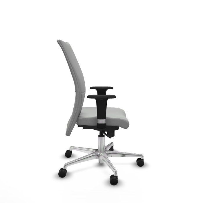Piqueras Y Crespo Silla Albacete Confidente en Similicuir Gris Clair avec Mécanisme Synchrone Piqueras Y Crespo Silla Albacete Confidente en Similicuir Gris Clair avec Mécanisme Synchrone