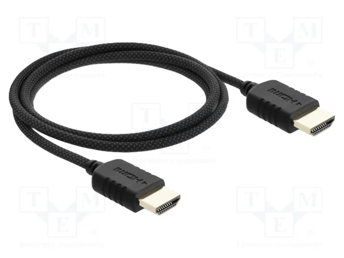 DELOCK Câble HDMI mâle-mâle textile noir 1m DELOCK Câble HDMI mâle-mâle textile noir 1m