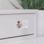 Rei Poignée de meuble modèle 487 ABS transparent finition chrome brillant Ø30 mm blister 4 pièces