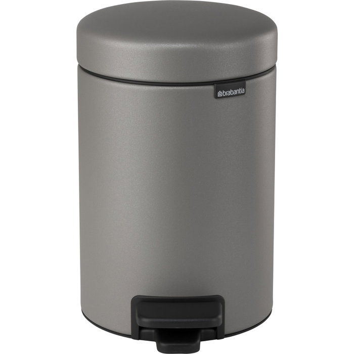 Brabantia Newicon Poubelle à pédale 3 L Mineral Concrete Grey Brabantia Newicon Poubelle à pédale 3 L Mineral Concrete Grey