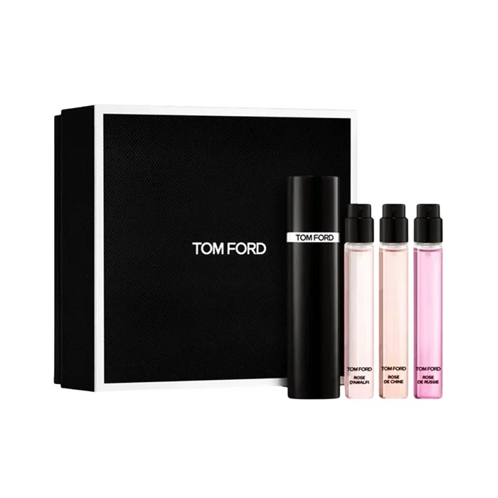 Tom Ford Coffret Rose De Russie, Rose De Chine et Rose D'Amalfi avec Atomiseur Rechargeable Tom Ford Coffret Rose De Russie, Rose De Chine et Rose D'Amalfi avec Atomiseur Rechargeable
