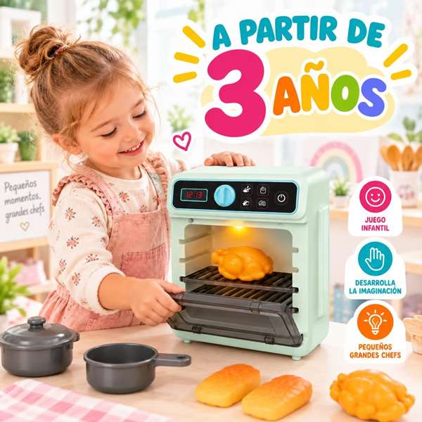 Jugatoys - jugahome Four avec cuisine à induction magique, lumières et sons