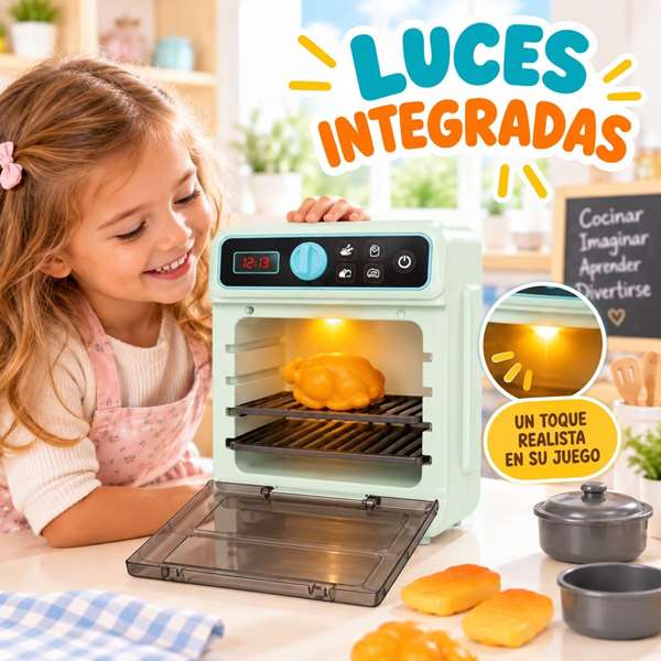 Jugatoys - jugahome Four avec cuisine à induction magique, lumières et sons
