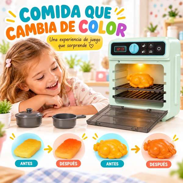 Jugatoys - jugahome Four avec cuisine à induction magique, lumières et sons