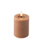 Bougie LED Lumineo Marron Ø 7 x 11,2 cm Effet flamme (AAA)