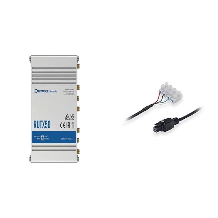 Teltonika Networks RUTX50 Routeur Industriel 5G avec alimentation EU Teltonika Networks RUTX50 Routeur Industriel 5G avec alimentation EU