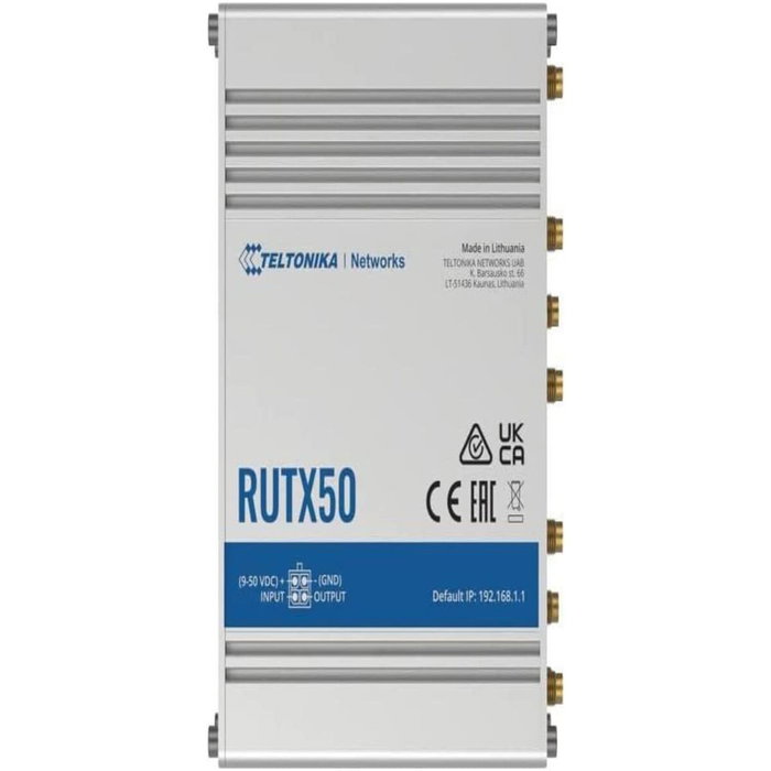 Teltonika Networks RUTX50 Routeur Industriel 5G avec alimentation EU Teltonika Networks RUTX50 Routeur Industriel 5G avec alimentation EU