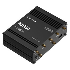 Teltonika Networks RUTX50 Routeur Industriel 5G Dual SIM avec Wi-Fi Dual-Band, 5 Ports Gigabit Ethernet, Alimentation UE