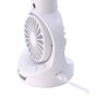 Thulos TH-MFN-02 Mini ventilateur portatif avec nébuliseur 4 vitesses rechargeable USB Blanc