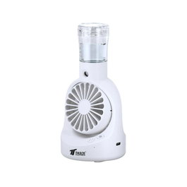 Thulos TH-MFN-02 Mini ventilateur portatif avec nébuliseur 4 vitesses rechargeable USB Blanc