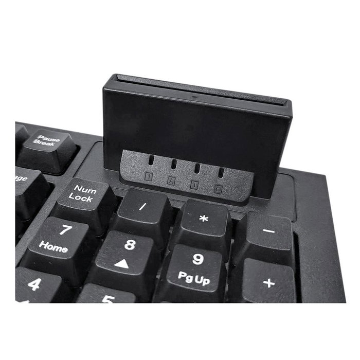 Unykach KB918 Teclado Español con Lector de DNI USB Negro 105 Teclas Membrana