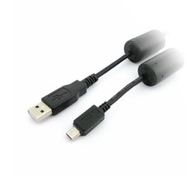 Elbe CA-180-MIN Câble USB de charge et transfert données USB A vers Micro USB 5 broches, 1,5 m, filtre anti-interférences, noir