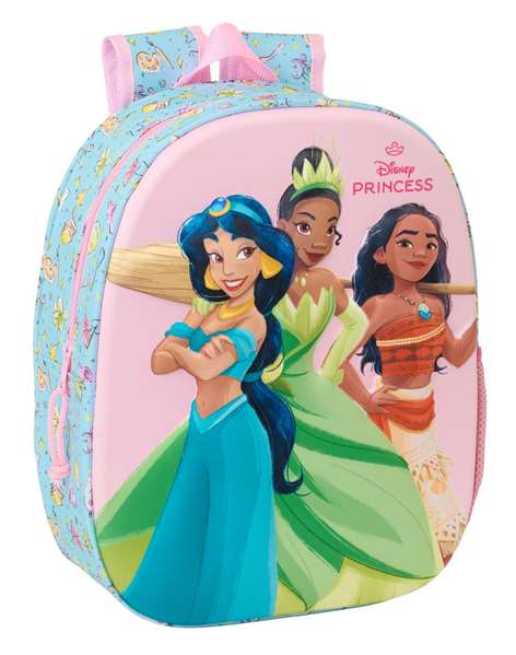 Safta - Mochila 3D Princesas Disney - Sac à dos enfant 3D avec motifs de princesses Disney - Dimensions: 27x33x10 cm - Âge recommandé: 3 ans et plus Safta - Mochila 3D Princesas Disney - Sac à dos enfant 3D avec motifs de princesses Disney - Dimensions: 27x33x10 cm - Âge recommandé: 3 ans et plus