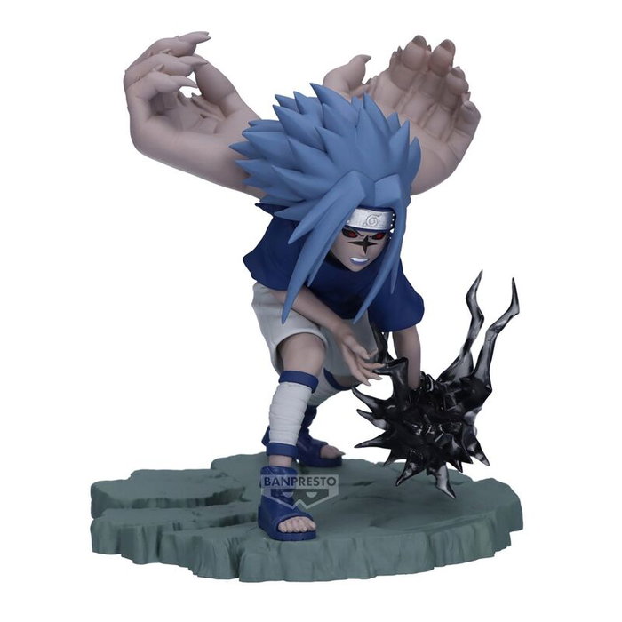 BANPRESTO - Figure de Collection Naruto Shippuden, Sasuke Uchiha, Figurine 10 cm - Modèle 'Memorable Saga'