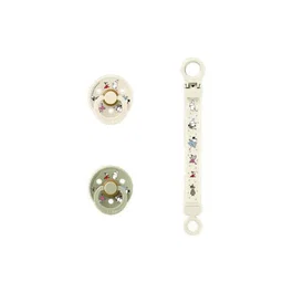 Bibs Coffret cadeau bébé BIBS x Moomins - Sucette T2 & attache - Ivory
