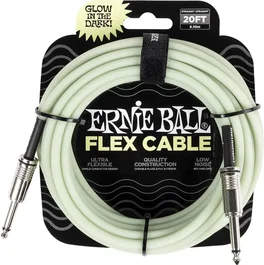 Ernie Ball Câble d'instrument Flex Jack-Jack 6 m - Fosforescente