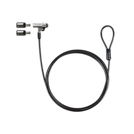 TooQ Câble de sécurité type NANO avec clé, 1,5 m, Gris foncé