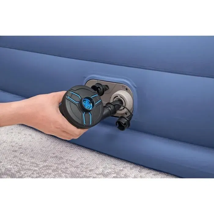 Bestway - Lit gonflable Tritech Double 203x152x46 cm, 300 kg, gonflage en 4 min, pompe integree, surface floquee, traitement antibacterien Bestway - Lit gonflable Tritech Double 203x152x46 cm, 300 kg, gonflage en 4 min, pompe integree, surface floquee, traitement antibacterien