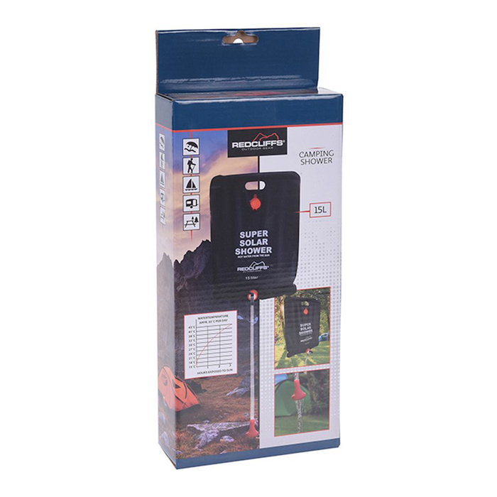 Sac de Douche Solaire Camping Redcliffs Noir 15 L Sac de Douche Solaire Camping Redcliffs Noir 15 L