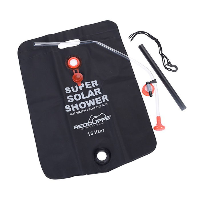 Sac de Douche Solaire Camping Redcliffs Noir 15 L Sac de Douche Solaire Camping Redcliffs Noir 15 L