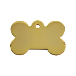 Plaque d'identification pour collier Imarc Bone Jaune Doré