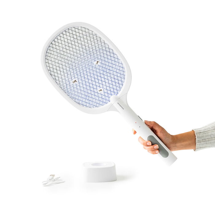 Raquette Anti-insectes Rechargeable 2 en 1 avec Lumière UV Elecfly InnovaGoods Raquette Anti-insectes Rechargeable 2 en 1 avec Lumière UV Elecfly InnovaGoods