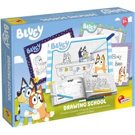 Lisciani Giochi Ecole de Dessin - Bluey - Kit Complet pour Apprendre à Dessiner avec Tableaux Effaçables et Livre de Coloriage