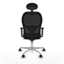 Piqueras y Crespo Chaise de Bureau avec Appui-tête Jorquera 1D086N1 Noir