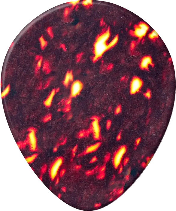 DUNLOP Pack 12 Púas Genuine Celluloid Teardrop Shell - Heavy